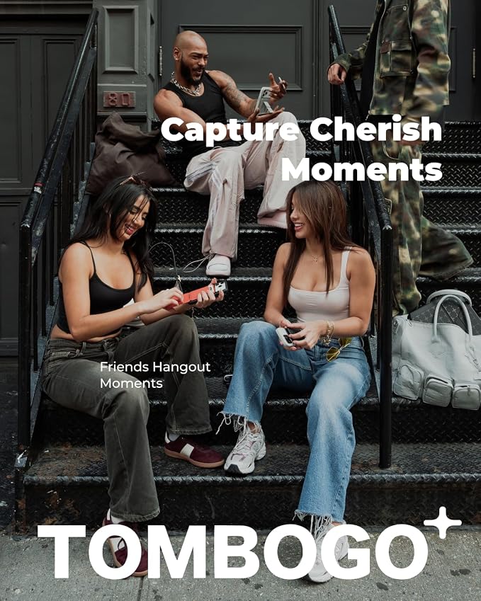 MOFT Phone Tripod Stand x Tombogo, Selfie Stick for iPhone, Mulit-Angle | Pocket Size | Strong Magnets l MOVAS Leather | Magsafe Compatible | Easy to Charge | Stylish |For Content Creators