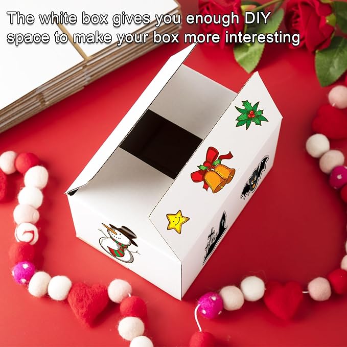 Yeaqee 72 Pcs Shipping Boxes Corrugated Cardboard Small Shipping Boxes for Packaging Mailing Packing Moving Small Business Storage Crafts Gifts(7x5x4 Inch,White)