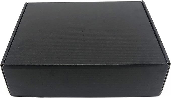 Black Cardboard Shipping Box 10 x 8 x 2.7 Inch Corrugated Packaging Storage Boxes 10 Pack (Inside Size: 9.35 x 7.8 x 2.6)