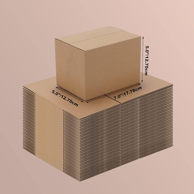 Edenseelake 40 Pack 7x5x5 inches Shipping Boxes Small Cardboard Boxes, Brown