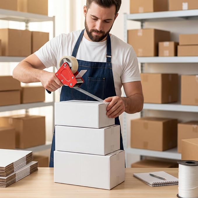 CRUGLA Assorted Sizes Shipping Boxes 30 Pack (11x6x6, 10x7x5, 9x6x4), White Corrugated Cardboard Mailers, Each 10 PCS Small Boxes for Small Business Packaging, Shipping & Storage