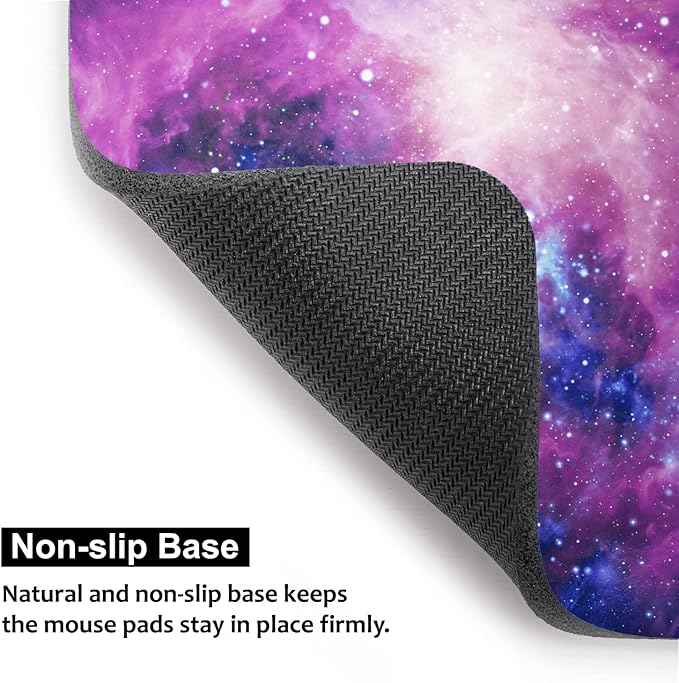 Small Mouse Pad 6 x 8 Inch, Audimi Mini Mouse Pad Thick for Laptop Wireless Mouse Home Office Travel, Portable & Washable (Purple Galaxy)