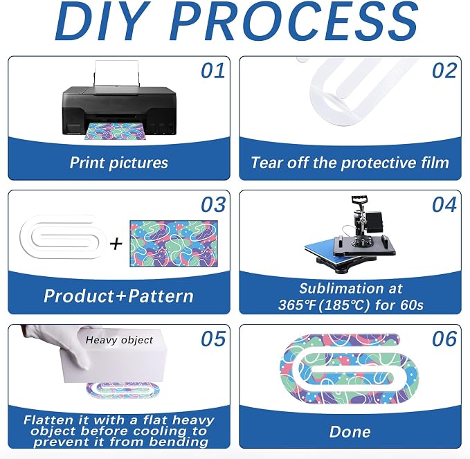 36PCS 4" x 2" Bulk Acrylic Sublimation Paper Clip Blanks Jumbo for Bookmarks Business Card Holders Envelope Holders Photo Album Clip Card Sublimation Giant Acrylic Paper Clips (36PCS)