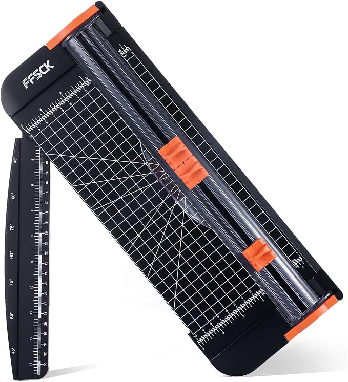 A4 Paper Cutter Slider 12 Inch Paper Trimmer Photo Cutter, Black | Small Paper Cutter for Classroom Scrapbooking Cutter, Cutter Sliding