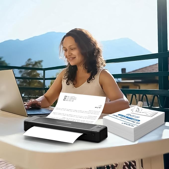 TUXIYA 1000 Sheets Thermal Printer Paper 8.5 x 11 Inch | BPA free Advanced Thermal Printing US Letter Size Thermal Paper Compatible Most Portable Printers