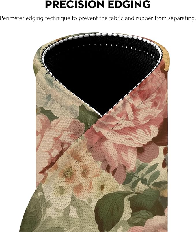 Elegant Watercolor Floral Mouse Pad - Blossom Your Desk with Nature's Art, Stitched Edges Non-Slip Rubber Base Mouse Pads for Computers Laptop
