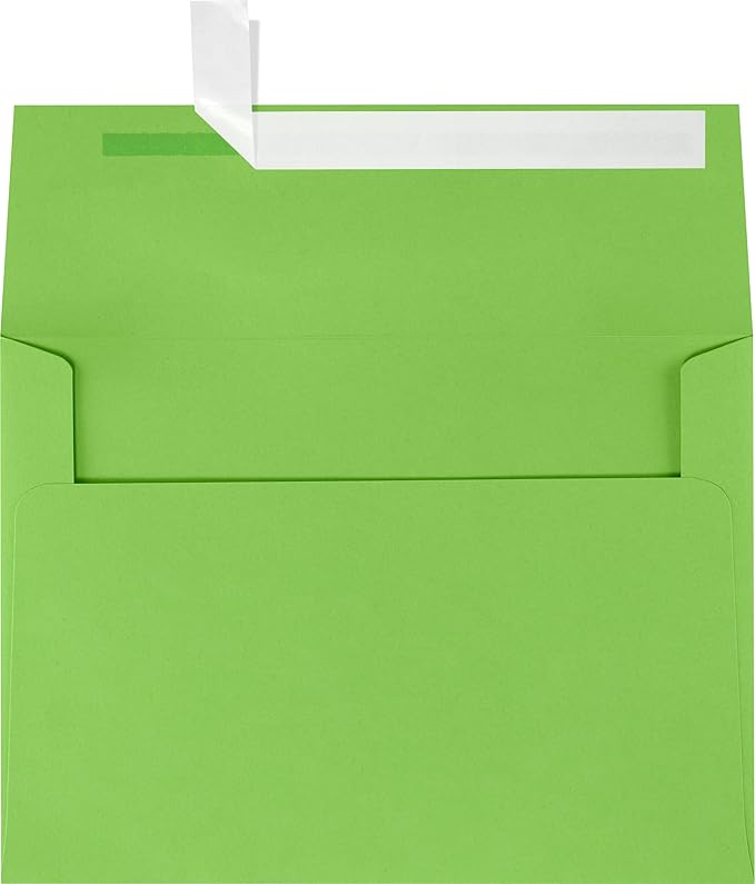 LUXPaper A7 Invitation Envelopes | Peel & Press | 5 1/4" x 7 1/4" | Limelight Green | 80lb. Text | 500 Qty