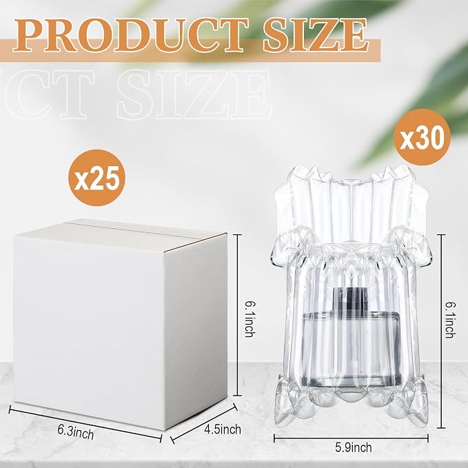 25 Sets Mug Shipping Boxes with Bubble Pouch for 15oz Mug,White | Cardboard Mailing Packaging 6x4x6", Protective Wrap for Fragile Items, Storing Wrapping Sublimation Coffee Cup Gifts