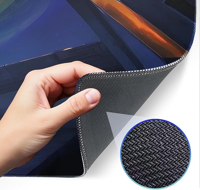 Mouse Pad, Non-Slip Rubber Bottom, Stitched Edge Gaming Mouse Pad for Home, Office, Gaming, 31.5 x 11.8 Inch Large Desk Mat, Desktop Protector