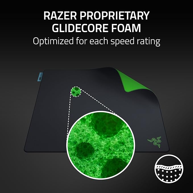 Razer Gigantus V2 Pro Soft Esports Gaming Mouse Pad (Control) – High Friction Cloth Surface, Tracking Accuracy, GlideCore Foam, Anti Slip Base, Low-Profile Stiched Edges – Large
