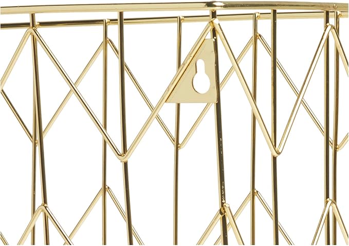U Brands Hanging File Desk Organizer, Wire Metal, Gold Finish, 8.5" x 11'
