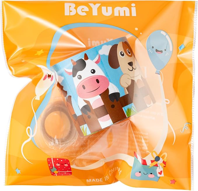 BeYumi Farm Animals Border Trim - 65ft Back to School Farm Animals Straight Rolled Border Trim Cute Cartoon Animal Bulletin Board Set School Classroom Office Farmhouse Chalkboard Party Holiday Decor