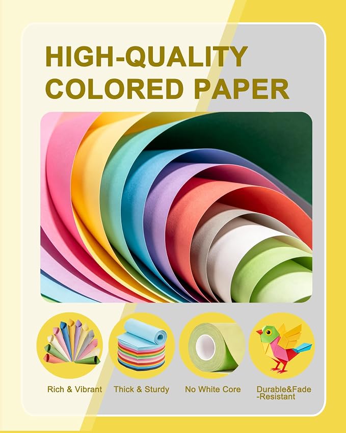 WritePads Veritas Color Copy Paper,Colored Golden Printer Paper 8.5” x 11”, 20 lb / 75 GSM,200 Sheets (1 Reams)，Made in USA (Goldenrod)