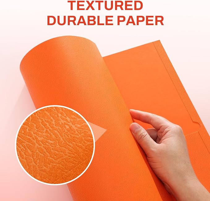 SUNEE Folders with Pockets (25 Pack, Orange), 2 Pocket Folders Fit Letter Size Paper, Paper File Folder for School Office Home Bussiness