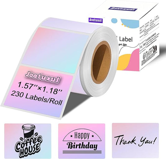 Thermal Labels, Compatible with T50M Pro/M110/M100/M220 Label Maker and Other 4x6 Thermal Printers for Shipping Barcode & Custom Stickers, Gradient Pink, 1.57×1.18 inch
