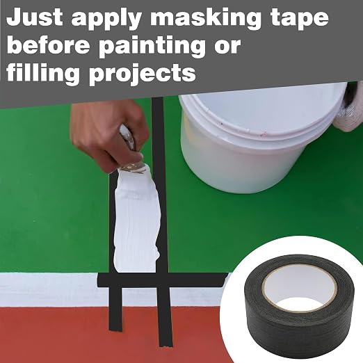 Black Painters Tape 2 inch Wide, Black Masking Tape 2 inch x 55 Yards Paper Tape for Arts DIY Crafts Painting Labeling Decoration School Projects Home Office