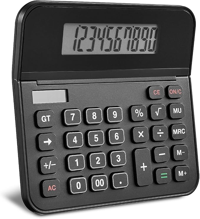 Staples 10-Digit Desktop Calculator, Solar/Battery, Black, 2-Pk, ST250