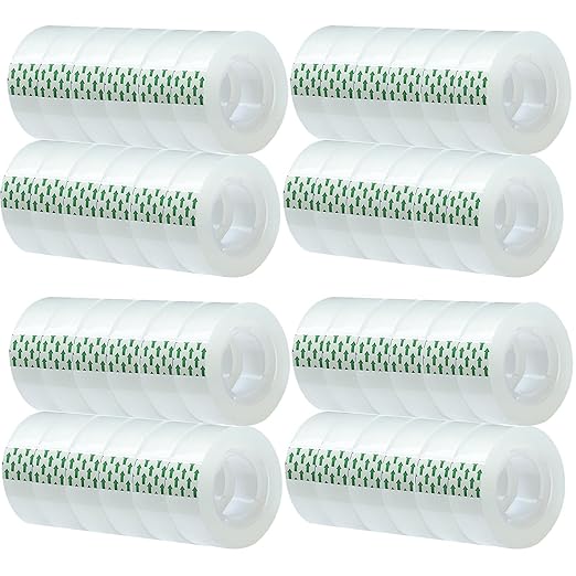 Tape Refills - Clear Transparent Tape for Dispenser, Glossy, Office, Home, School, 3/4 x 900 in