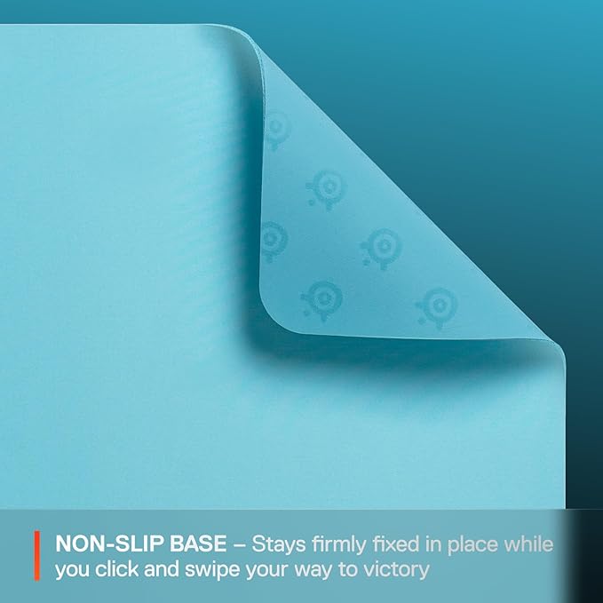 SteelSeries QcK Cloth Gaming Mouse Pad - Exclusive Micro-Woven Surface - Optimized for Gaming Sensors - Maximum Control - Size L - Aqua