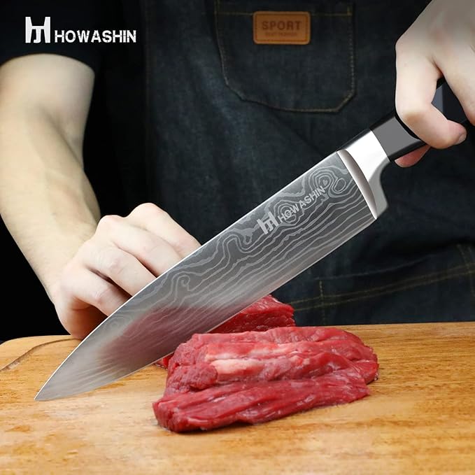 8'' Chef Knife High Carbon Professional Kitchen Knife Stainless Steel Sharp Meat Knife Ergonomic Handle With Christmas Gift Box