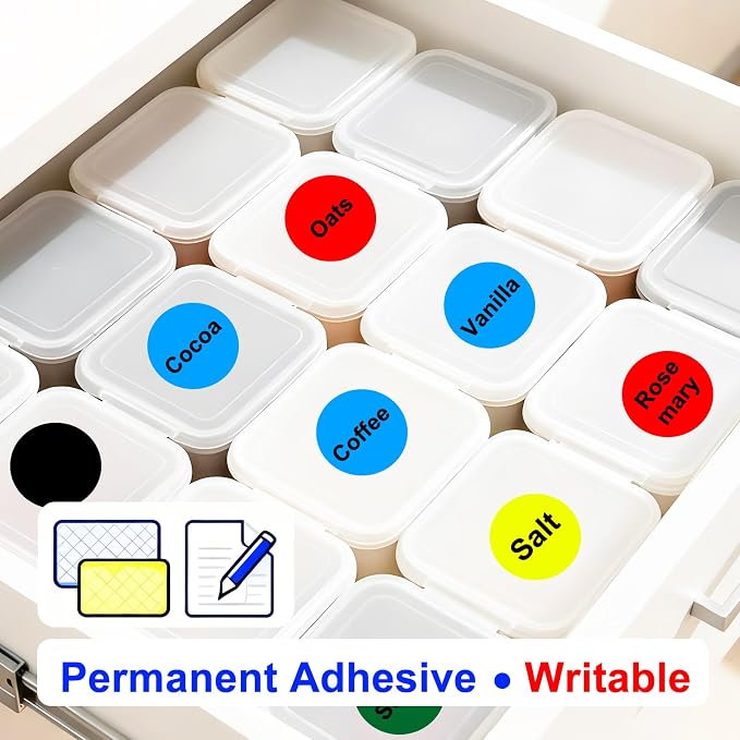 1000 Pcs Round Stickers 1 Inch Color Circle Dot Stickers Small Code Labels for Office Shop Yard Sale Home Classroom Marking (Blue, 1 inch)