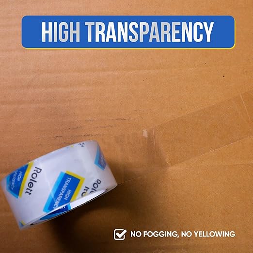 Packing Tape, 12 Rolls Shipping Tape, Heavy Duty Packaging Tape 1.88” x 60 yd, Clear Packing Tape Refills, Box Tape for Shipping, Mailing, Moving & Storage, Strong Seal on All Box Types
