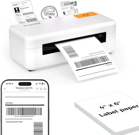 Joysea Bluetooth Shipping Label Printer, E41 Pro 4x6 Wireless Thermal Printer for Amazon, FedEx, USPS Labels, Compatible with iOS, Android, Windows Mac