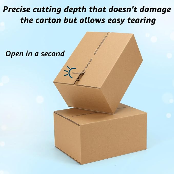 EdenseeLake 8x6x4 inches Self-Sealing Shipping Boxes, Corrugated Cardboard with Easy Open Pull-Tab for Packing, Moving, Mailing, 25 Packs