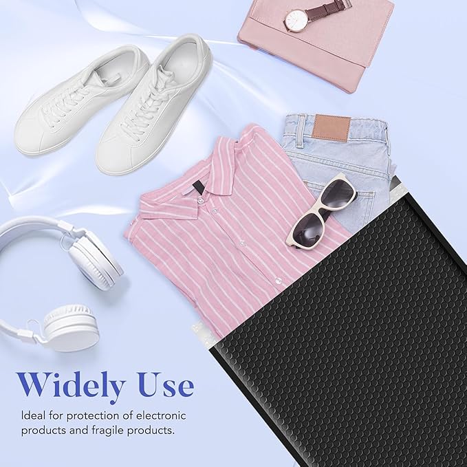 Fuxury Bubble Mailers 14.5x20" 120 Pack Black Extra Large Padded Envelopes Usable Size 14.5x19" Self Seal Bubble Envelopes Padded Mailers Shipping Bags for Mailing book Clothes Small Business #7