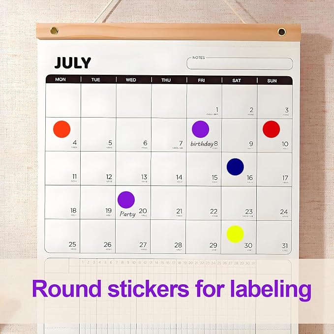 1000 Pcs Purple Round Stickers 1/2 Inch Color Circle Dot Stickers Small Code Labels for Office Shop Yard Sale Home Classroom Marking (Purple)