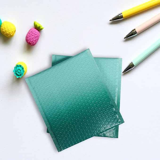 8.5x11 Inch 30 Pack Green Bubble Mailers, Waterproof Padded Envelopes, Self Seal, Strong Adhesion Bubble Envelopes, Cushioning Padded Mailers for Small Items