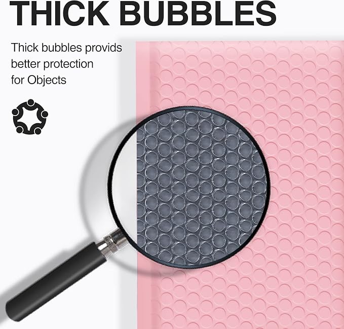 UCGOU Bubble Mailers 7.25x12 Inch Light Pink 25 Pack Poly Padded Envelopes Small Business Opaque Packaging Postal Self Seal Waterproof Boutique Bulk Mail Shipping Bags for Jewelry Makeup Supplies #1