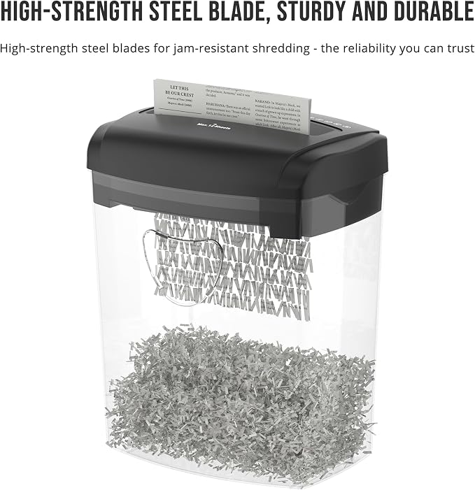 Suntiko 12 Sheet Home Office Cross Cut Shredder Black | P-4 Security Level, Jam-Proof System, 6.6Gal Bin, Shredder for Paper/Credit/Card/Mail，ETL Certified