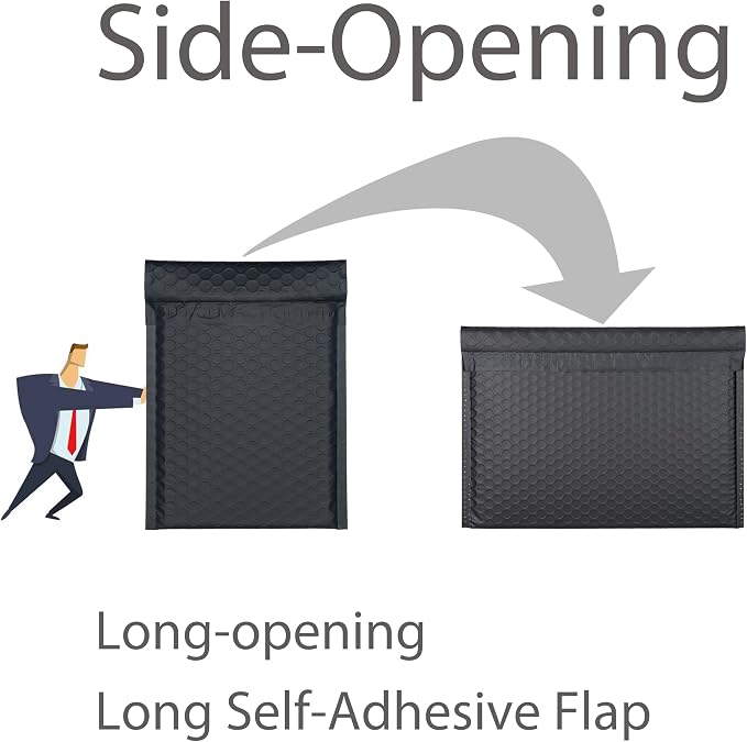 Navy Side-Loading Bubble Mailers 12 x 9 Inches,Pack of 27 | Self-Seal Padded Mailing Envelopes