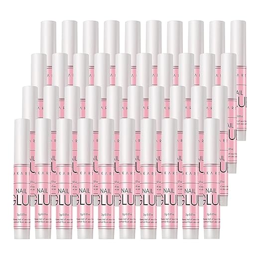 Makartt 40 Pcs Strong Nail Glue for Press on Nails, Fast Dry Quick Adhesive for Fake Nails and Acrylic Tips, Clear Professional Glue on Nails for Broken Nail Repair Salon Manicure Home DIY, Hema-Free
