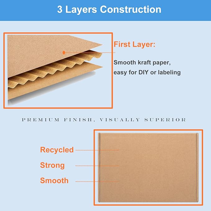 Wowxyz Shipping Boxes 9x6x2" 60 Pack Brown Corrugated Cardboard Box Mailer | Kraft Small Literature Mailer Packaging Supplies, Mailing Boxes for Small Business