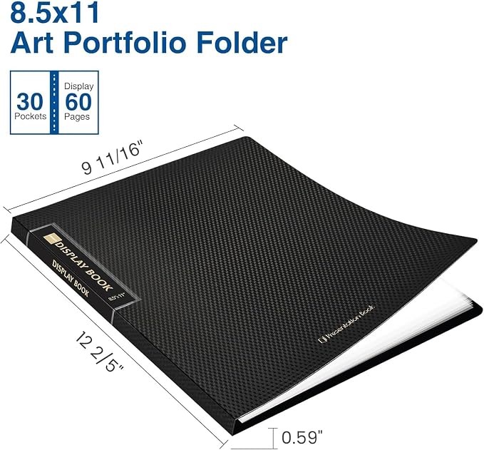 Sooez 4 Pack Binder with Plastic Sleeves 30Pocket, Displays 36 Pages 8.5x11 | Presentation Folders with Clear Sheet Protectors, Art Portfolio Binder for Certificate & Office Project Folder
