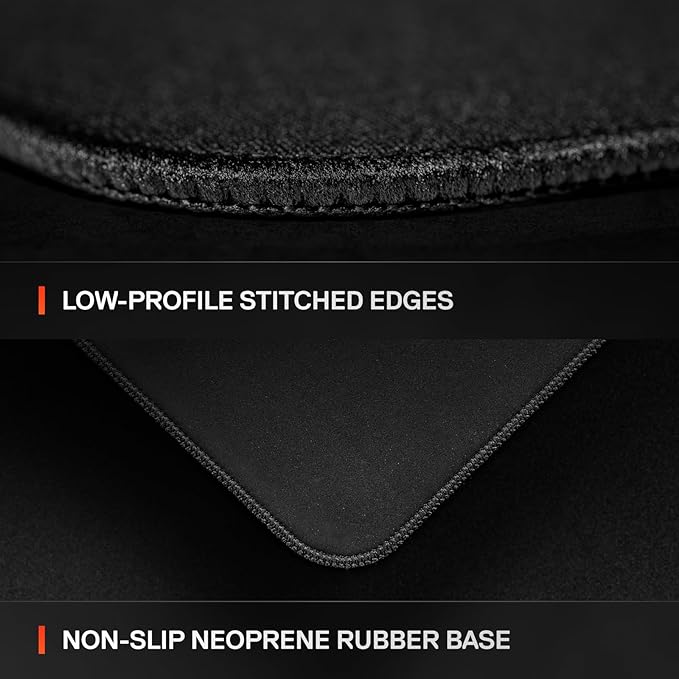 SteelSeries QcK L Performance Balance Gaming Mousepad — Extra Density for a Smooth Glide — Low-Profile Edge Stitching — Non-Slip Neoprene Rubber Base —16.54 x 19.29 inch — FPS, MOBAs, RTS, MMO