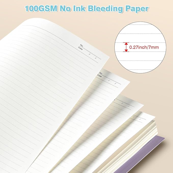 Spiral Notebook 8.5" x 11", 5 Subject Notebooks College Ruled with Dividers | 300 Pages 100GSM Thick Spiral Writing Journal for Women & Men, Large A4 Lined Journal Notebooks for Work, School Supplies
