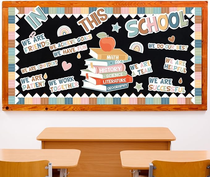 Boho Motivational Bulletin Board Classroom Decoration Set Boho Affirmation Station Bulletin Board in This School Classroom Cutouts for Back to School Elementary Inspirational Wall Door Supplie