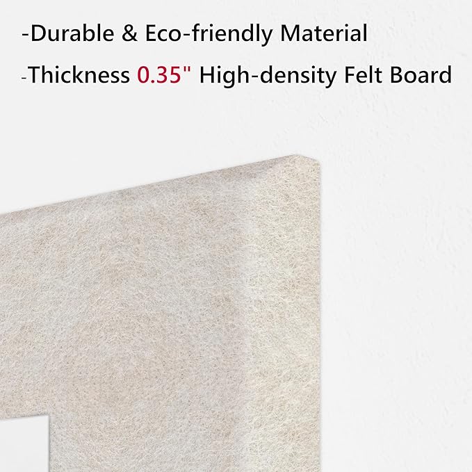 Large Cork Board for Wall, 36" x 24" Bulletin Board with Pushpins, 6 Panels Felt Tiles Tack Push Pin Board for Office, Light Tan