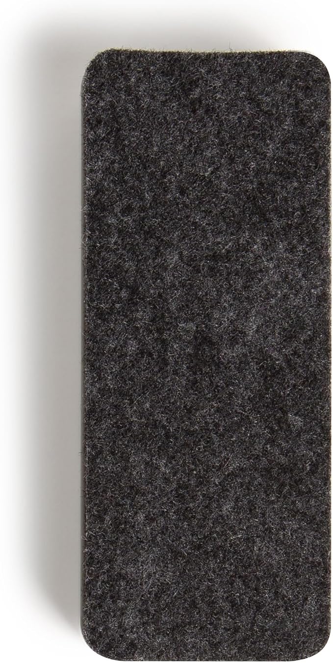 U Brands Magnetic Dry Erase Board Felt Eraser, 2"x5"x1", White, Lightweight Modern Design