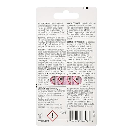 Kiss Pink Gel Nail Glue (IBGL04) (2 Pack)