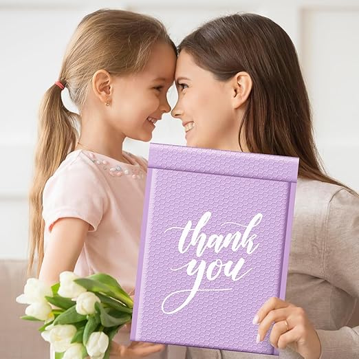 Fuxury Bubble Mailers 12x15" Lavender Purple Padded Envelopes 250 Pack Large Bubble Mailer Strong Adhesion Padded Mailer,Self-Seal Envelope for Mailing Small Business,Magazine, Clothing.