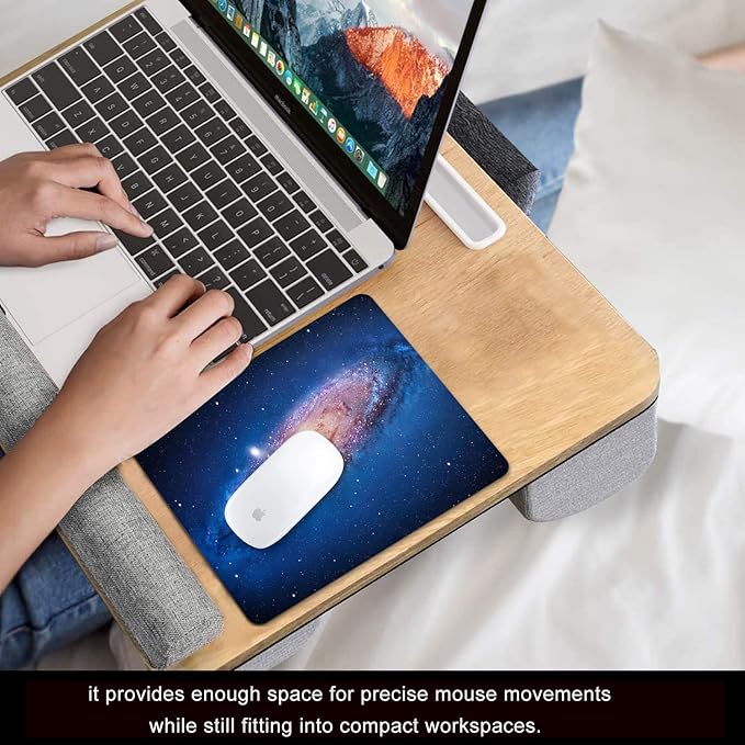 Nebula Mouse pad Small Computer Mouse pad with Personalized Galaxy Design Office Non-Slip Rubber Mousepad