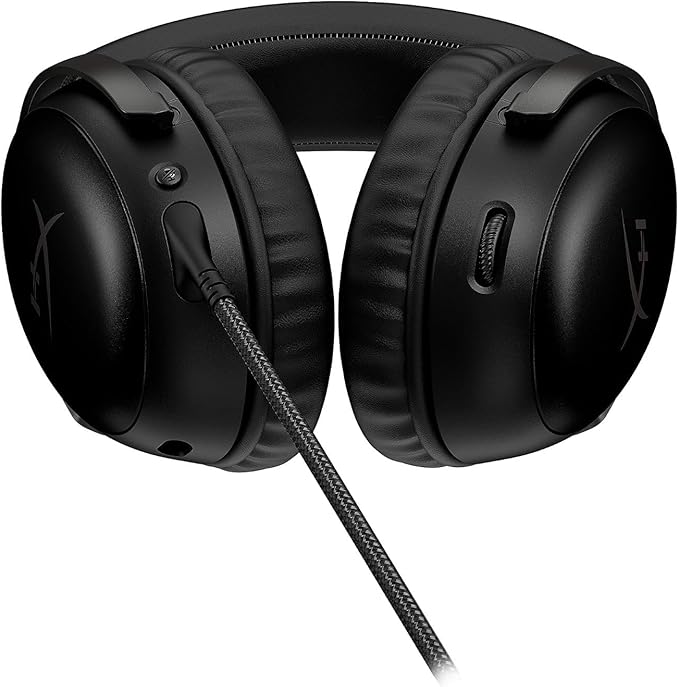 HyperX Cloud III – Wired Gaming Headset, PC, PS5, Xbox Series X|S, Angled 53mm Drivers, DTS Spatial Audio, Memory Foam, Durable Frame, Ultra-Clear 10mm Mic, USB-C, USB-A, 3.5mm – Black