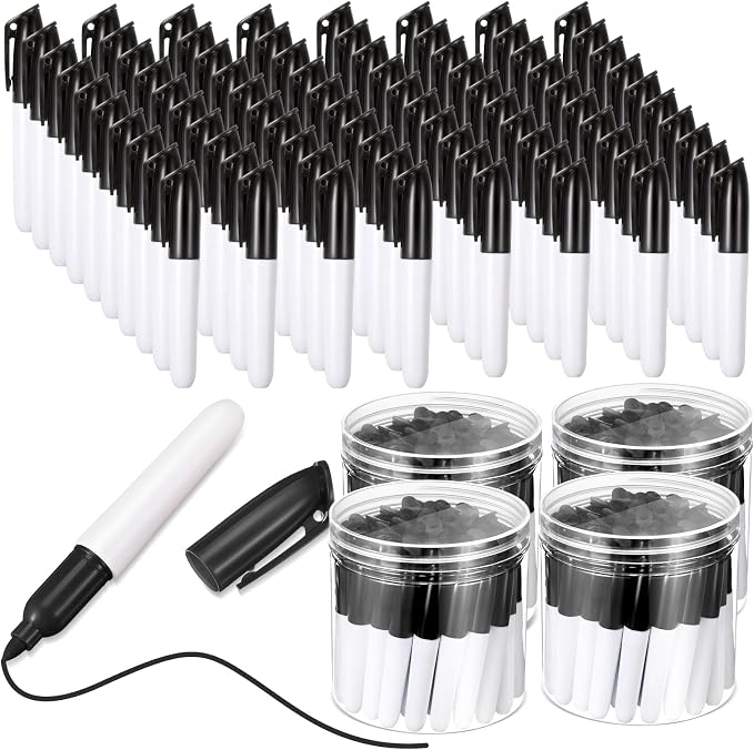 Ctosree 160 Pcs Mini Dry Erase Markers for Nurses Badge Small Markers | Back to School, Erasable Whiteboard Markers, with Cap Clips, Low Odor Dry Erase Pens, Office Classroom Supplies