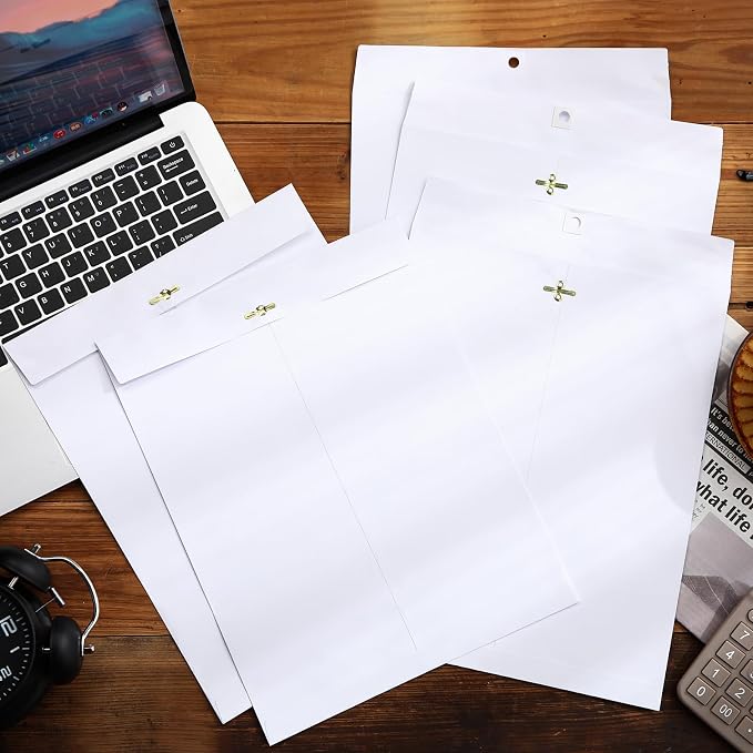 Teling 50 Pcs Manilla Clasp Envelopes Kraft Closure | Metal Clasp Secure Closure, Reinforced Flap, Small Catalog for Documents Mailing Files, Office School Business Home