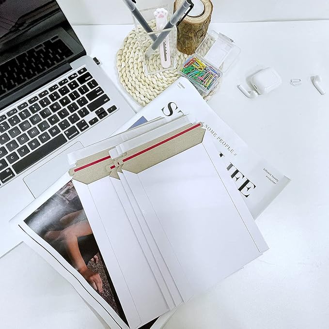 22Pack White Rigid Mailers 9.25x11. 5 Inches - Can Keep Flat Cardboard Mailer, Suitable for Protecting Shipping Gift Cards, Invitations, Photos, Documents (22pcs white 9.25 * 11.5)