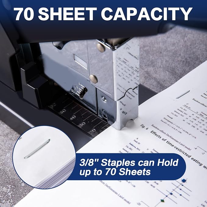 Deli Staples, Heavy Duty Staples for Heavy Duty Staplers, 3/8'' Length | 70 Sheet Capacity, 100/Strip, 5000/Box